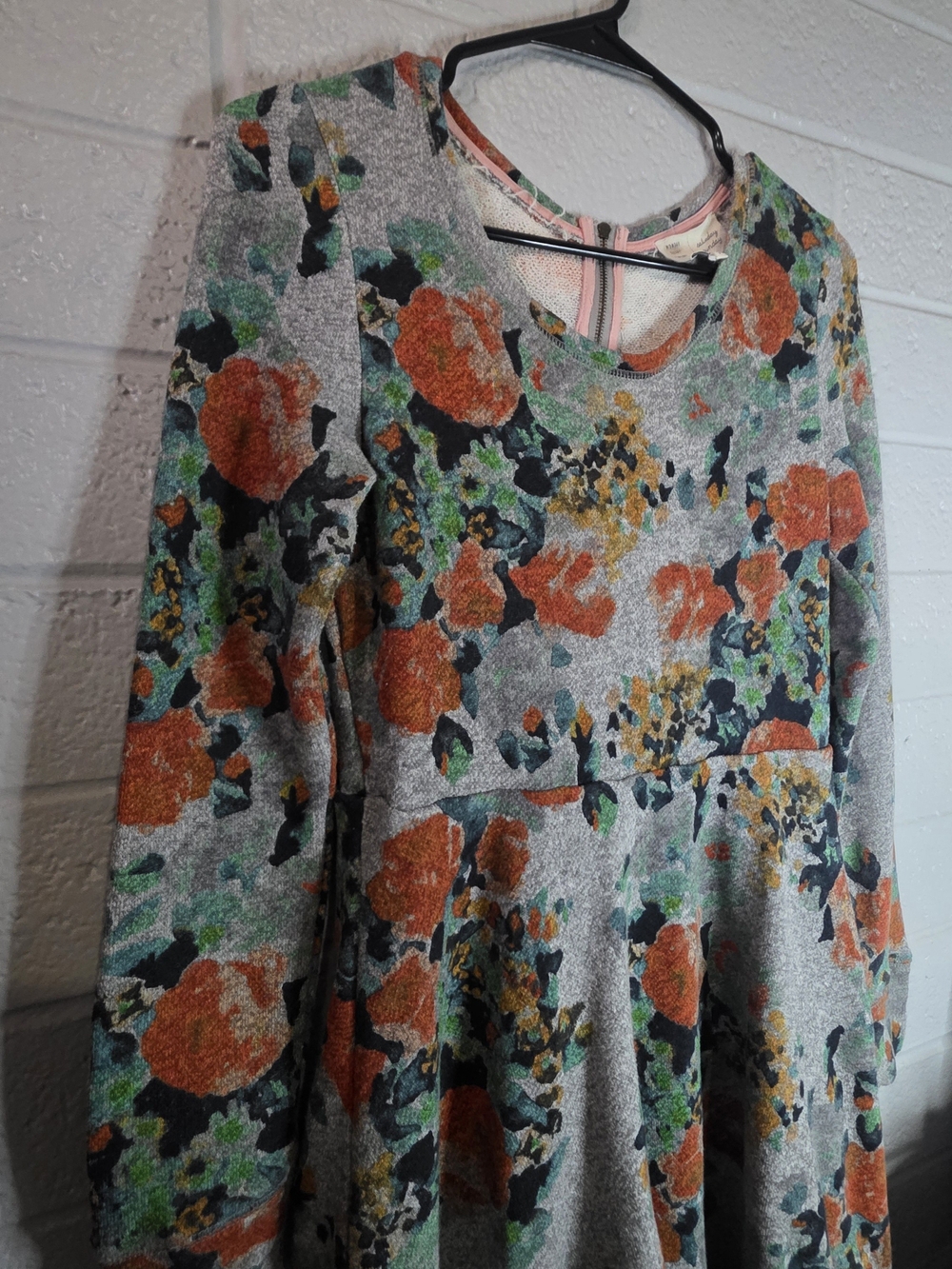 Anthropologie Saturday/Sunday grey heathered French terry knit long-sleeve dress - Picture 6 of 10